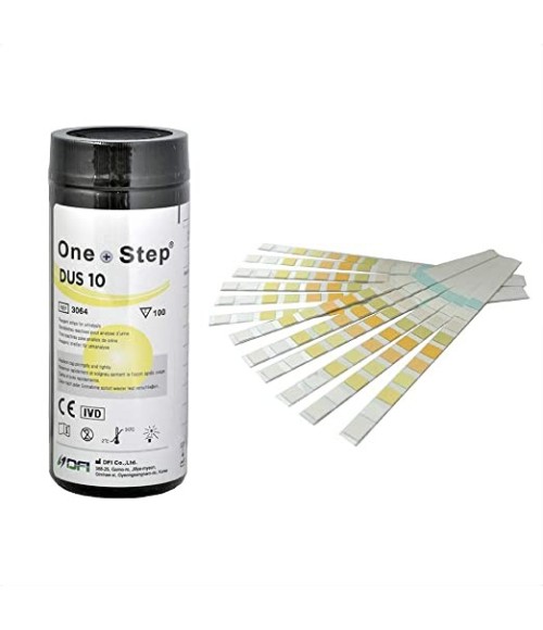 For diagnosis in urine of: density, pH, leukocytes, nitrites, prote