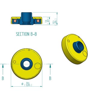 Crotal electr. FDX M25 marcado suelto - amarillo