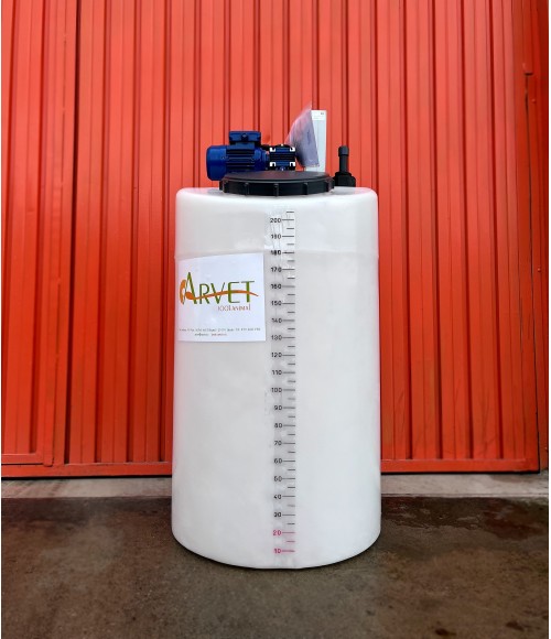 Tank 200L with stirrer, stop/start timer and PVC vacuum cleaner