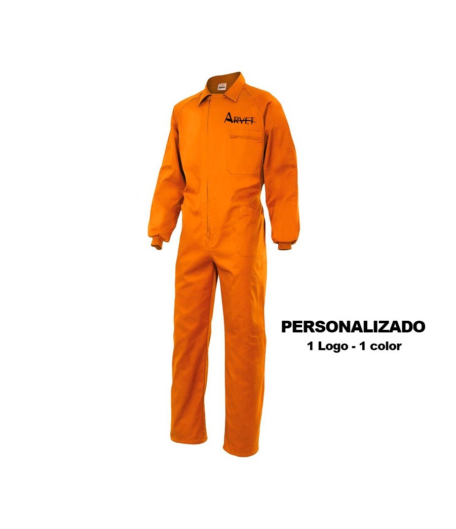 Mono de trabajo estilo Italiano Naranja PERSONALIZADO