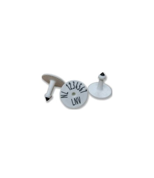 Crotal M6-M BTM s/marcar suelto metal, blanco