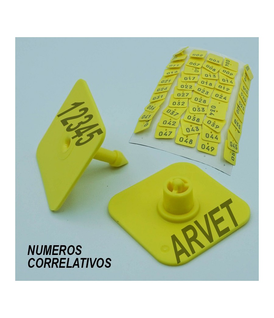 Crotal M3-M3 macho y hembra doble marcado correlativo